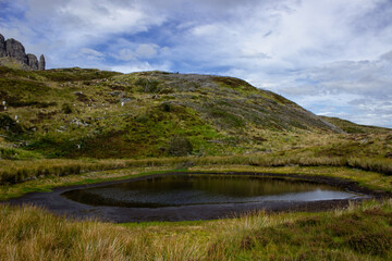 Fototapeta na wymiar Lake in Old man of Storr in Scotland