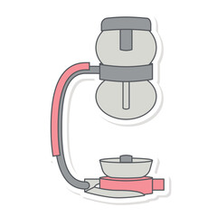 Simple Manual Stove Coffee Maker Sticker Tools Utility