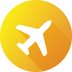 Airplane icon in flat design style. Aviation signs illustration.