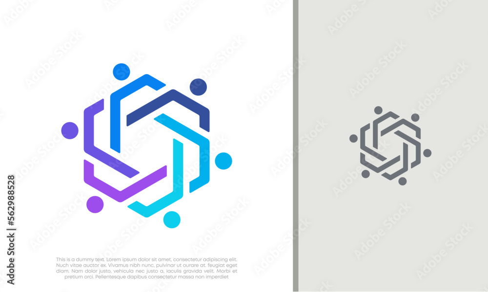 Canvas Prints global community logo icon elements template. community human logo template vector. community health