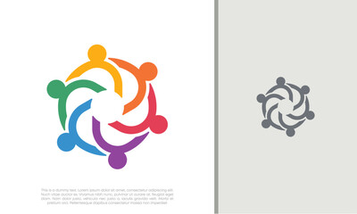 Global Community Logo Icon Elements Template. Community human Logo template vector. Community health care. Abstract Community logo.