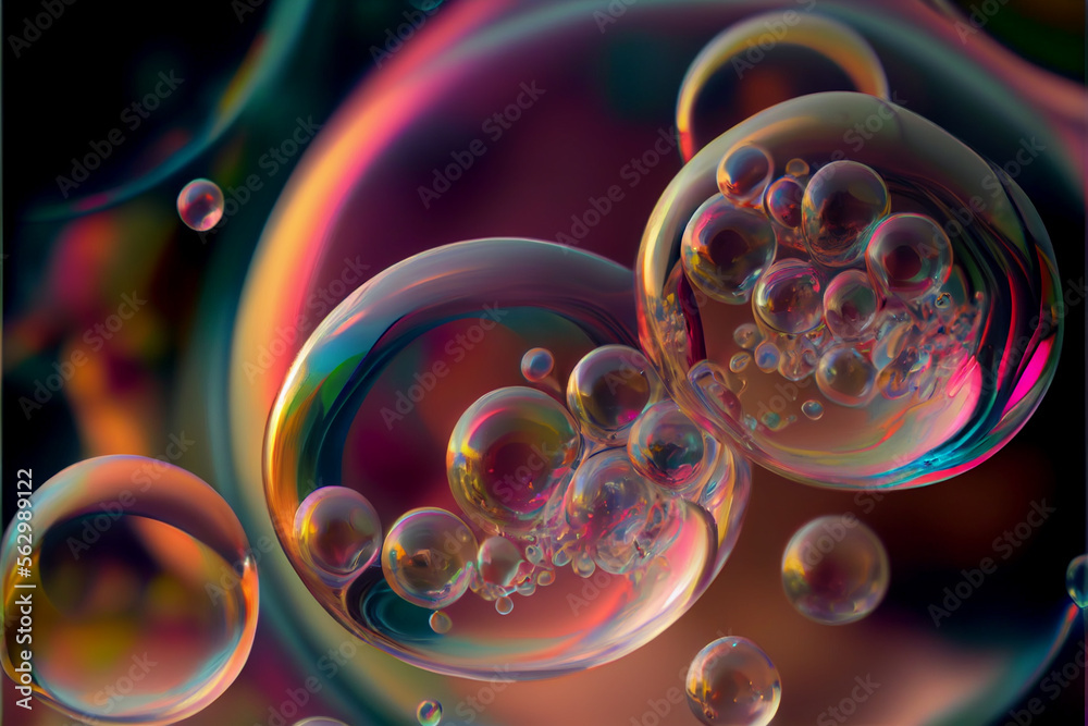 Poster Soap Bubble Ball abstract background texture semicircle. Beautiful background pattern texture for design