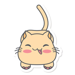 Aesthetic Sticker Cute Cat Emoticon