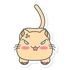 Aesthetic Sticker Cute Cat Emoticon