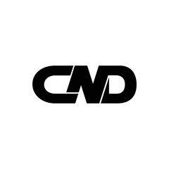 CND letter monogram logo design vector