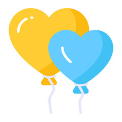 Premium vector of heart balloon in modern style, easy to use