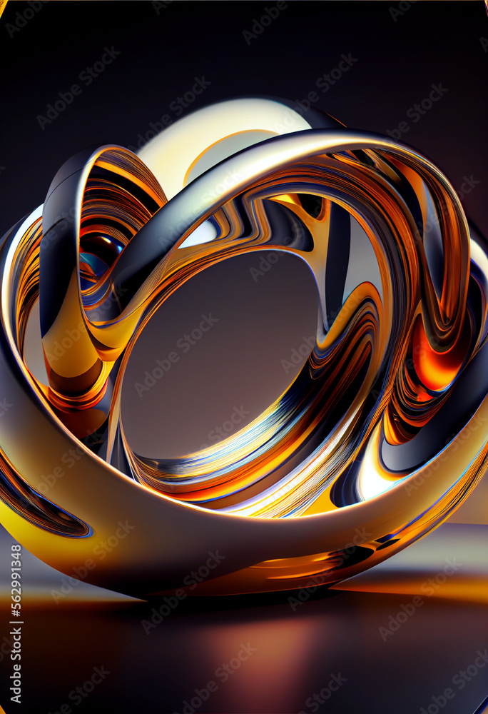 Poster abstract scene background. product presentation, mock up. geometric shiny swirl background. starburs