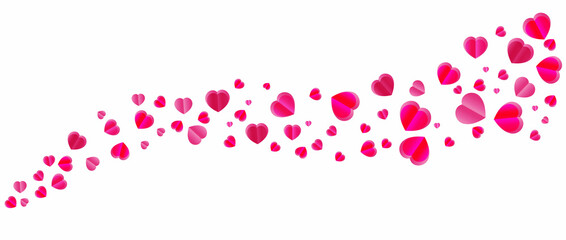 Background with flying hearts. Love. Valentine's day. For invitations, postcards, greetings and your decor.