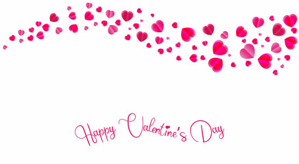 Background with flying hearts. Love. Valentine's day. For invitations, postcards, greetings and your decor.