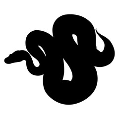 Silueta aislada serpiente boa