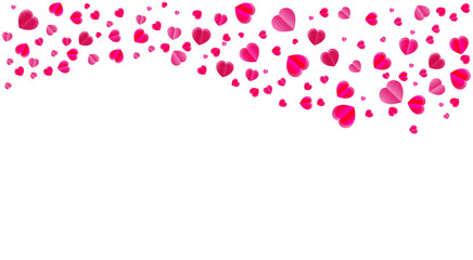 Background with flying hearts. Love. Valentine's day. For invitations, postcards, greetings and your decor.