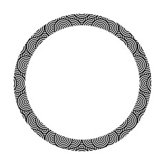 round frame for your design border vintage circle retro card shape lace 