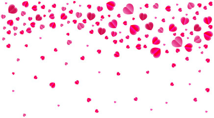Background with flying hearts. Love. Valentine's day. For invitations, postcards, greetings and your decor.
