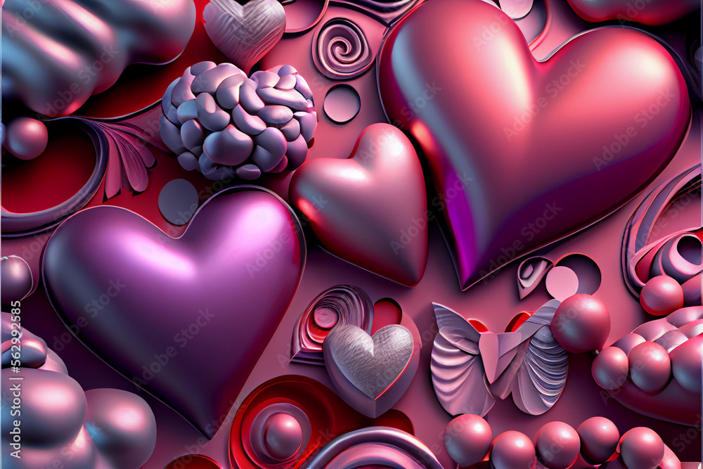 Poster beautiful st. valentine's day background pattern for design.