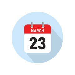 March 23 Concept Design. Vector Illustration.