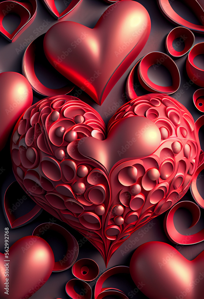 Poster beautiful st. valentine's day background pattern for design.