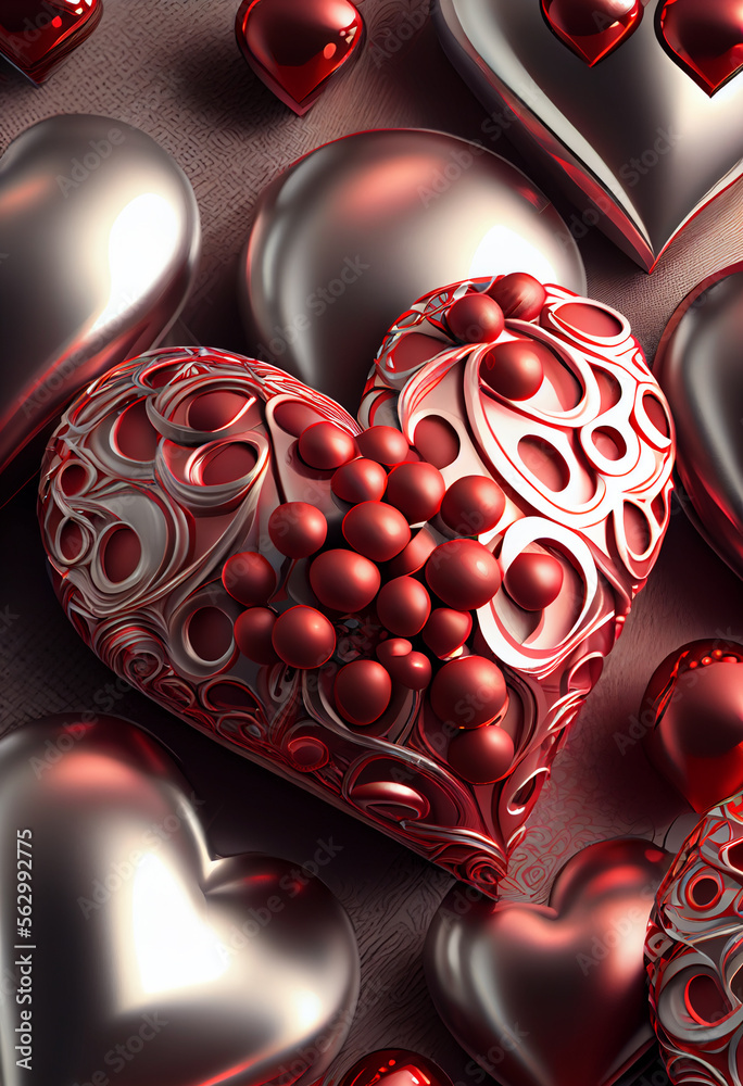 Poster beautiful st. valentine's day background pattern for design.