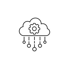 Cloud service vector icon. API illustration sign. application symbol. Development sign or logo.