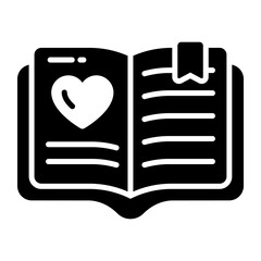 Premium vector design of romantic book, easy to edit