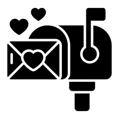 Beautiful and amazing vector of love letter mailbox, editable style