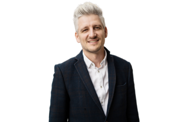 Portrait of a man smiling Businessman Manager formal suit office, isolated, transparent background.