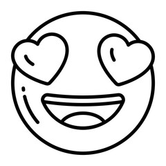 Emoji showing expression of love, romantic emoji