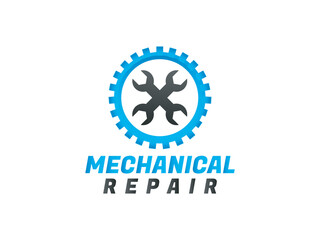 mechanical engineering logo design vector template