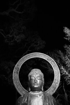 Budda statue at night.