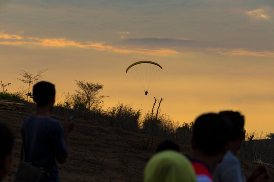 Paragliding, West Sumbawa, Indonesia.