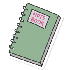 Aesthetic Notebook Sticker Back To School
