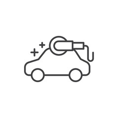 Car polishing service line icon. linear style sign for mobile concept and web design.