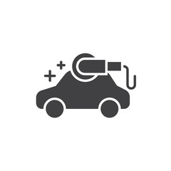 Car polishing service glyph icon. linear style sign for mobile concept and web design.