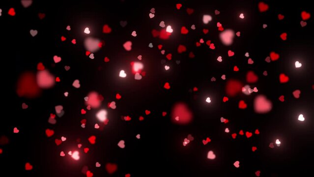 flowing Love Hearts pattern video backgrounds