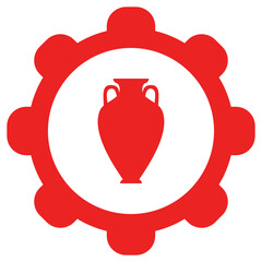 Obraz premium Amphore und Zahnrad