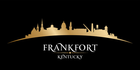 Frankfort Kentucky city silhouette black background