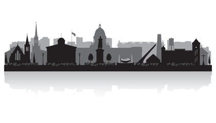 Naklejka premium Frankfort Kentucky city skyline silhouette