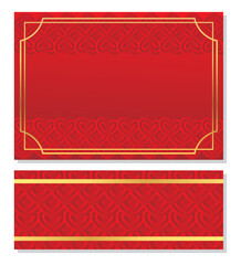 red color background for valentines day template design for greeting cards.