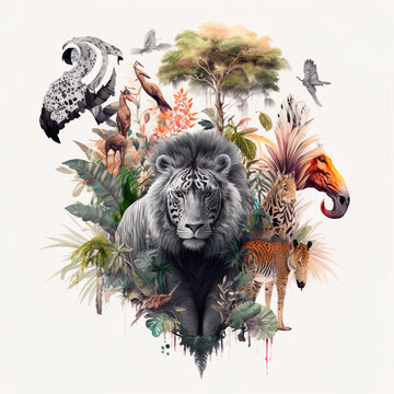 Wild animals - AI-Generated Digital Art