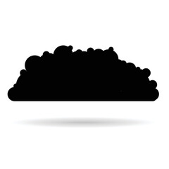 Set of clouds silhouettes design elements for the weather forecast