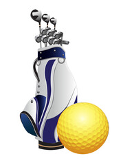 golf bag - golf ball