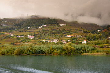 Landscape view of the beautiful douro river valley in Portugal