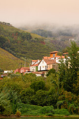 Fototapeta na wymiar The beautiful landscape of the Douro Valley in Portugal and its unique architecture