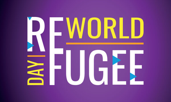 World Refugee Day. Design suitable for greeting card poster and banner