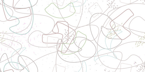 Chaotic Simple Seamless Pattern Textile One Line