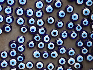 Blue eye of Fatima, Turkish amulet against corruption and evil eye Nazar for esoteric background