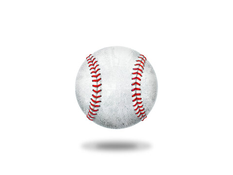 baseball hand-drawn illustration in isolated white background,
