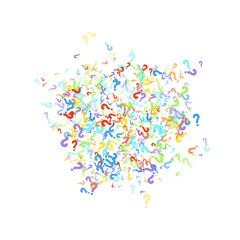 Question marks Quiz doubt survey faq public poll.