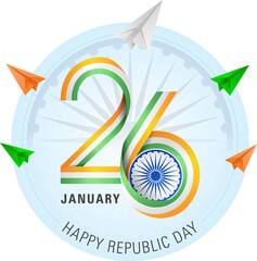 Republic Day India 26 January Logo Design for Profile picture or DP