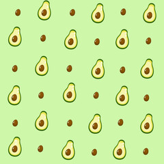 seamless pattern with avocado