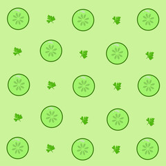 seamless pattern with cucumber